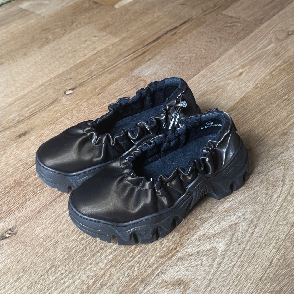 Rombaut Brown Boccaccio II Satin Platform Ballet Sneaker